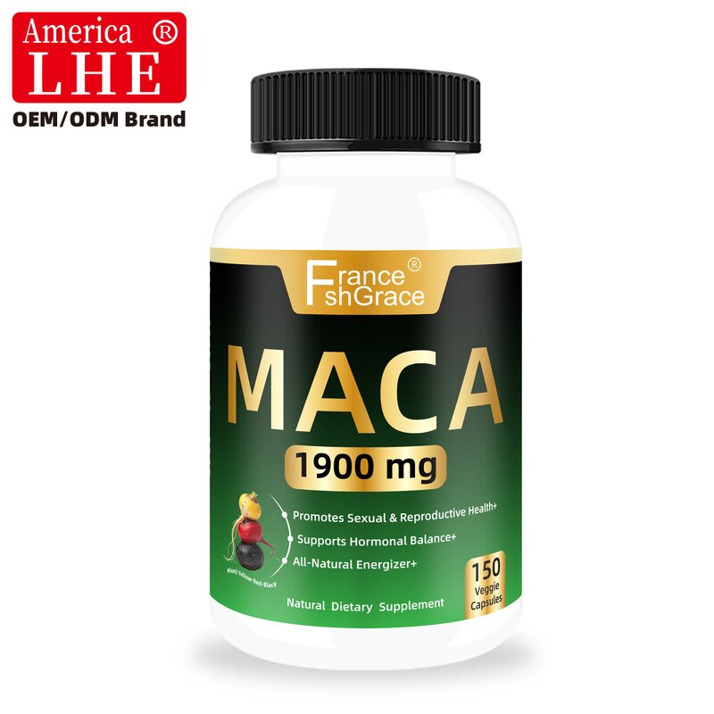 Maca Root Capsules - Customized 150 Gluten-Free Energy Support Organic Pills