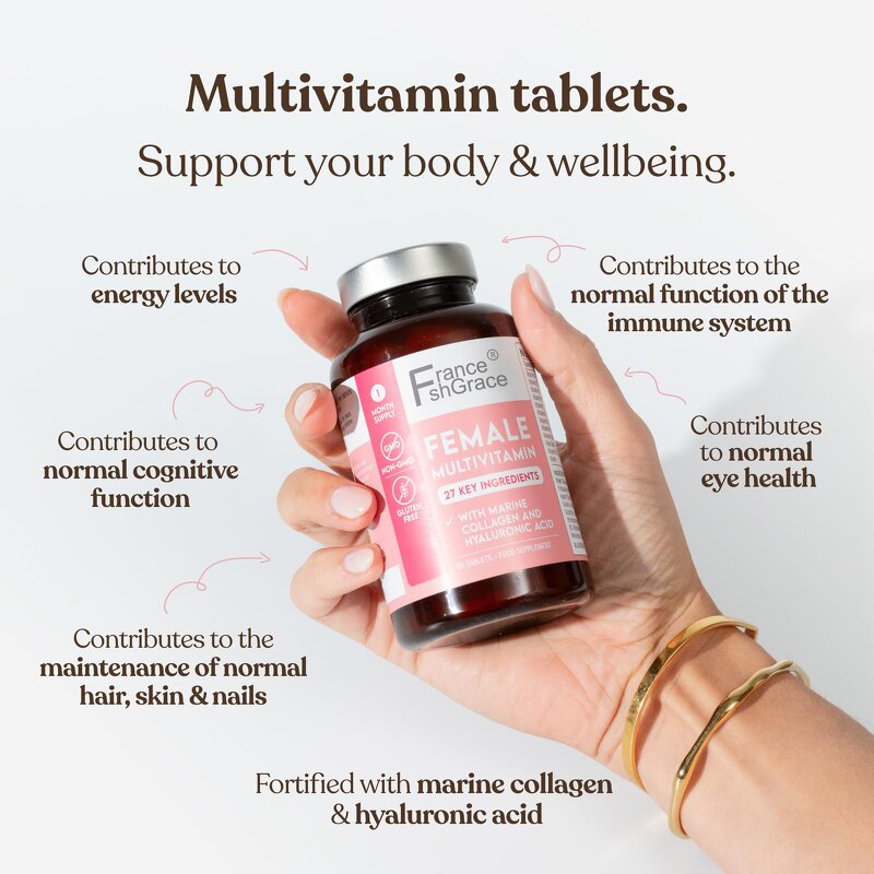 Women Multivitamin Tablets - Marine Collagen Hyaluronic Acid Immunity Support