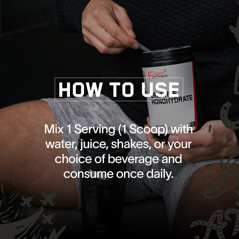 Creatine Monohydrate Powder - Organic Muscle Growth Support Supplement for Adults