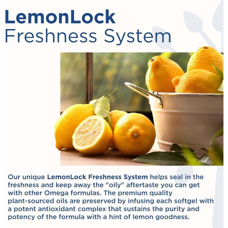 Vegan Omega 3-6-9 Softgels - Organic Plant Extracts Brain Skin Eye Health