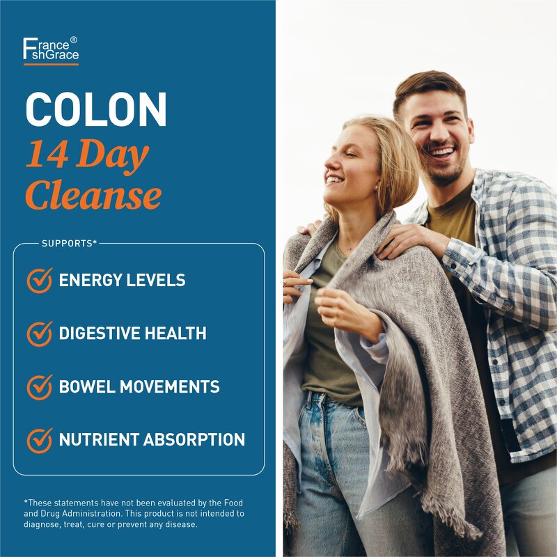 Colon Gut Cleanse Capsules - 14 Day Probiotics Detox Support for Women Men