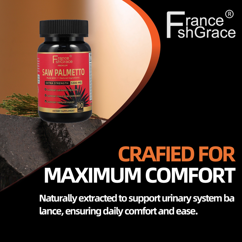 Saw Palmetto Prostate Capsules - with Ashwagandha Turmeric Tribulus Maca Green Tea