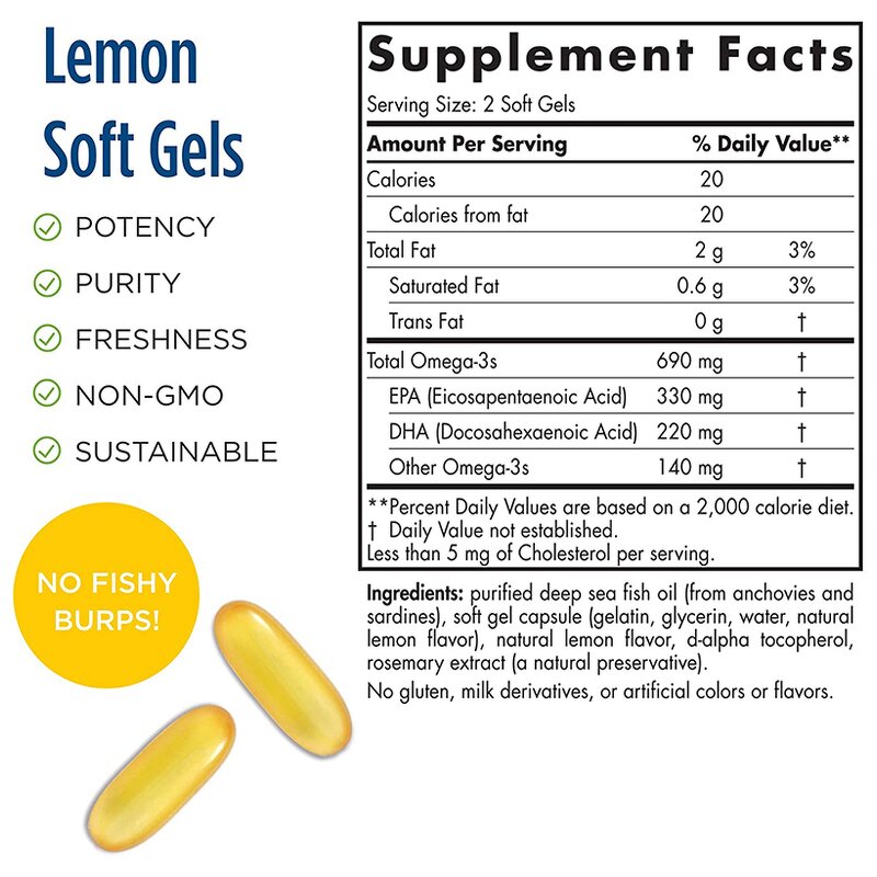 Omega 3 Fish Oil Extract - Premium Heart Brain Eye Immune Mood Health Support