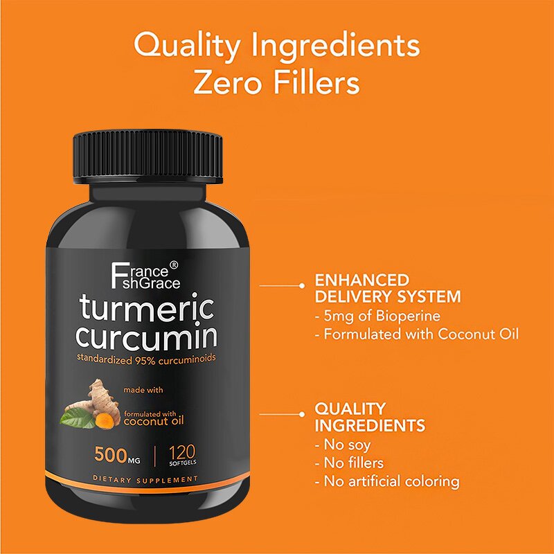 Turmeric Curcumin Softgels - Customized Maximum Absorption Immune Function Support