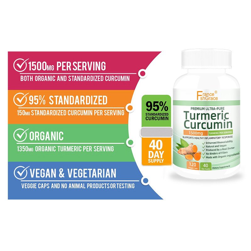 Turmeric Curcumin Capsules - New Arrival Brain Health Cognitive Function Support