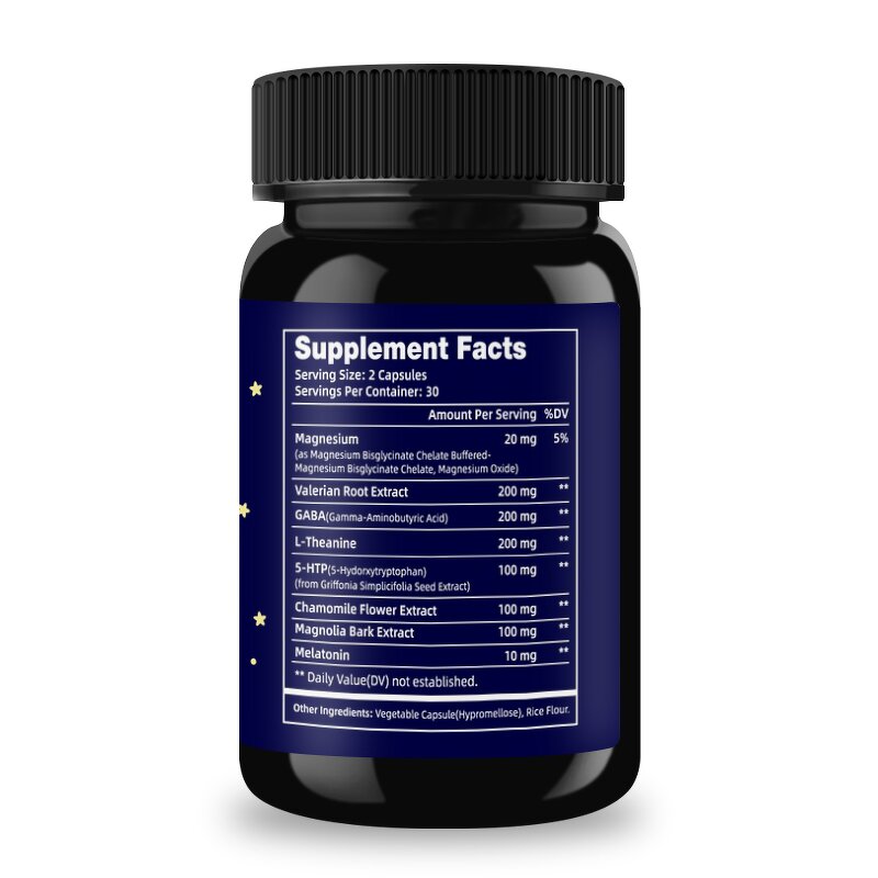 Sleep Aid Supplement - Melatonin Magnesium Glycinate L Theanine GABA Ashwagandha