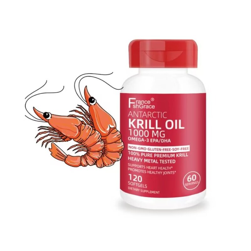 Antarctic Krill Oil Softgels - 1000mg Omega-3 Joint Health 180 Count