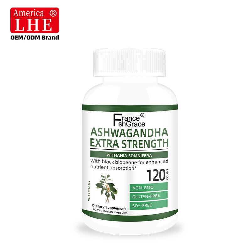 Ashwagandha Capsules - 120 Count Extra Strength Stress Relief Mood Enhancer