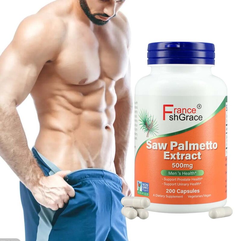 Saw Palmetto Softgels - 500mg with Pumpkin Seed Oil Mens Health Support