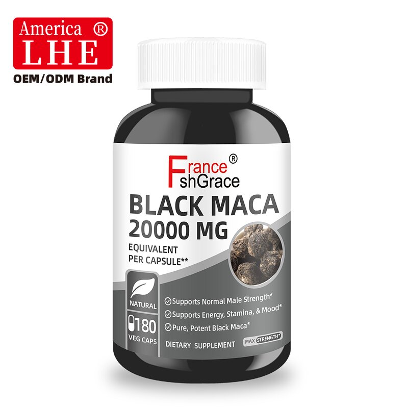Black Maca Extract Capsules - 20000mg Male Enhancement Endurance Support