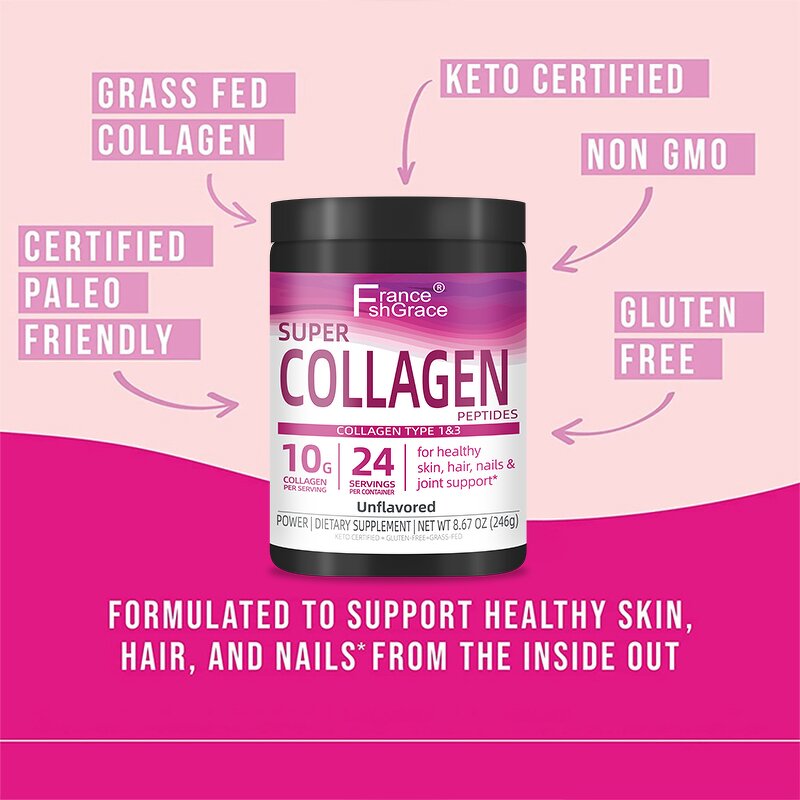 Collagen Peptides Powder - Non-GMO Hair Skin Nails Joints Health Supplement