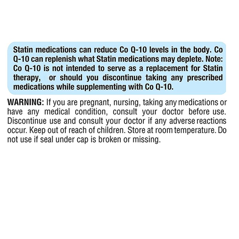 CoQ10 Softgel - 100mg Heart Wellness Support Coenzyme Q10 Supplement