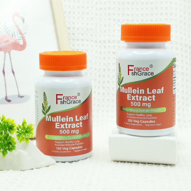 Mullein Leaf Capsules - 120 Vegan Lungs Respiratory Health No Fillers
