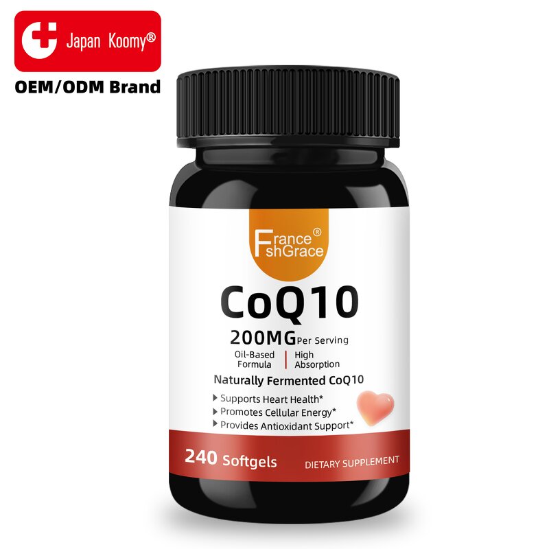 CoQ10 Softgels - 240 Count Heart Function Support Supplement for Women Men