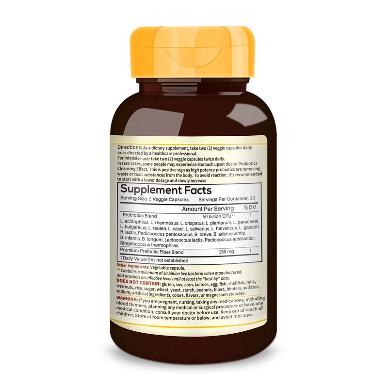 Probiotics Capsules - Immune Digestive Health Support for Women and Men