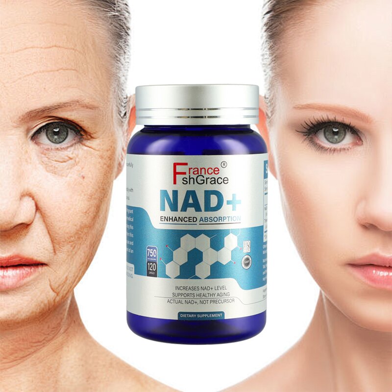 NAD+ Capsules - 750mg with Trimethylglycine Heart Brain Muscle Aging Support
