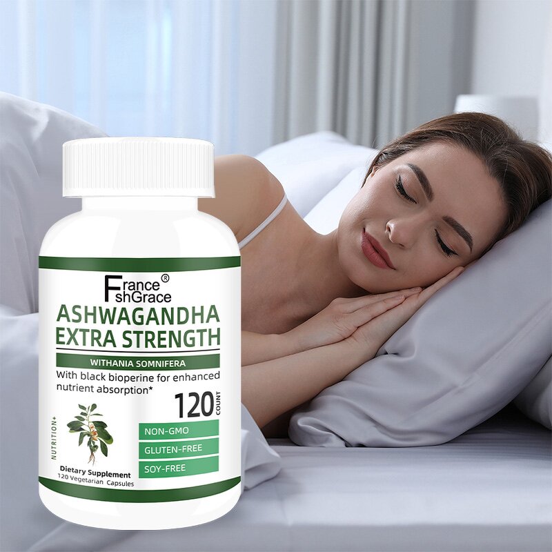 Ashwagandha Capsules - 120 Count Extra Strength Stress Relief Mood Enhancer