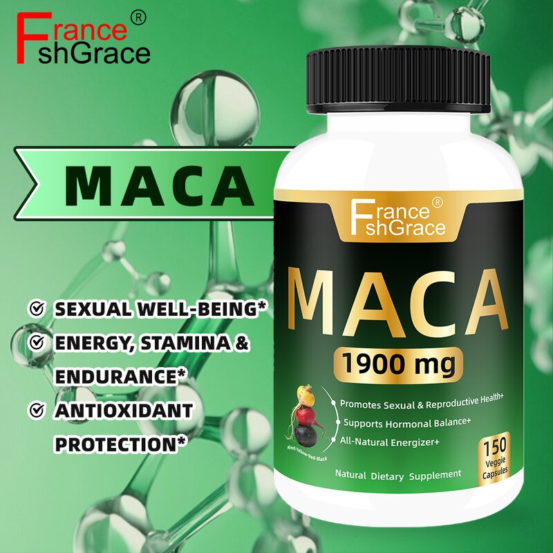 Maca Root Capsules - Customized 150 Gluten-Free Energy Support Organic Pills
