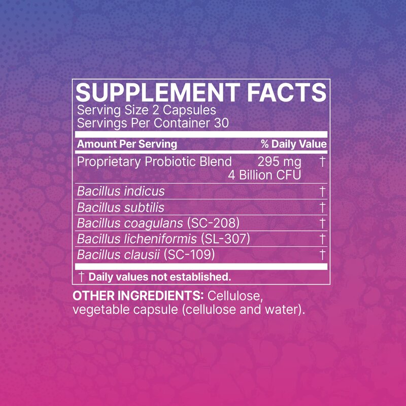 Probiotics Capsules - Spore Based Digestive Health Plant Extracts Support