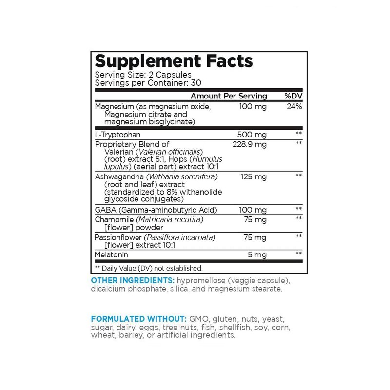 Sleep Aid Capsules - New Arrival Sleep Quality Support Veg Capsules for Adults