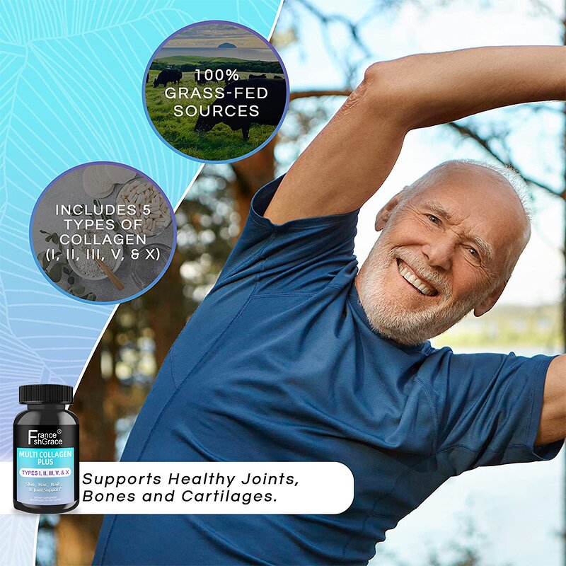 Multi Collagen Capsules - Type I II III V X Hair Skin Nails Joint 90 Count