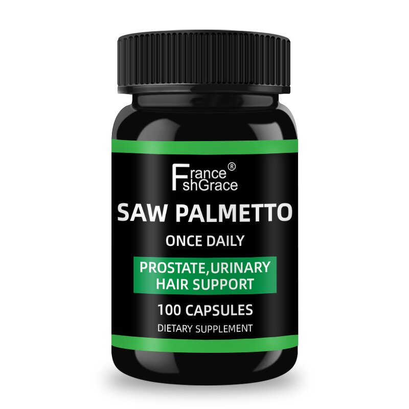 Saw Palmetto Capsules - Hair Loss Prevention Support Extract Supplement