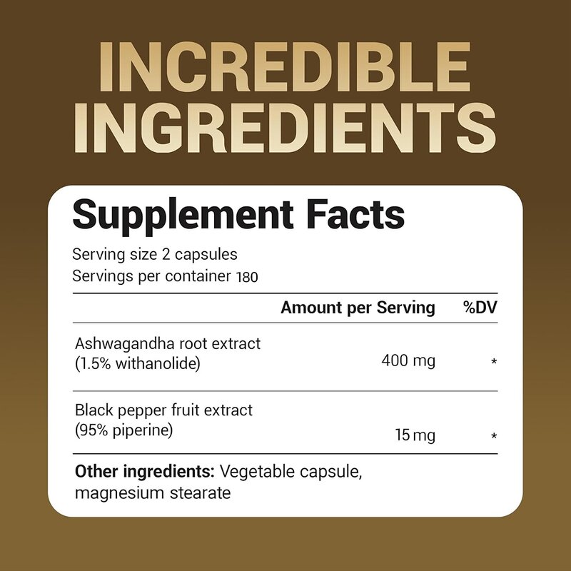 Ashwagandha Capsules - Customized Herbal Stress Response Sleep Support