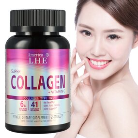 Super Collagen Tablets - Vitamin C Biotin Antioxidants Skin Hair Nails Support