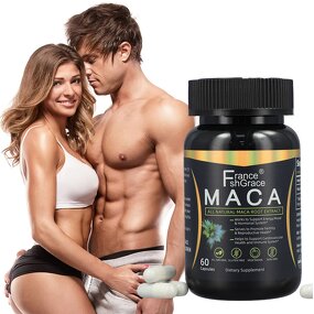 Maca Capsules - 60 Count Energy Mood Hormonal System Support Supplement