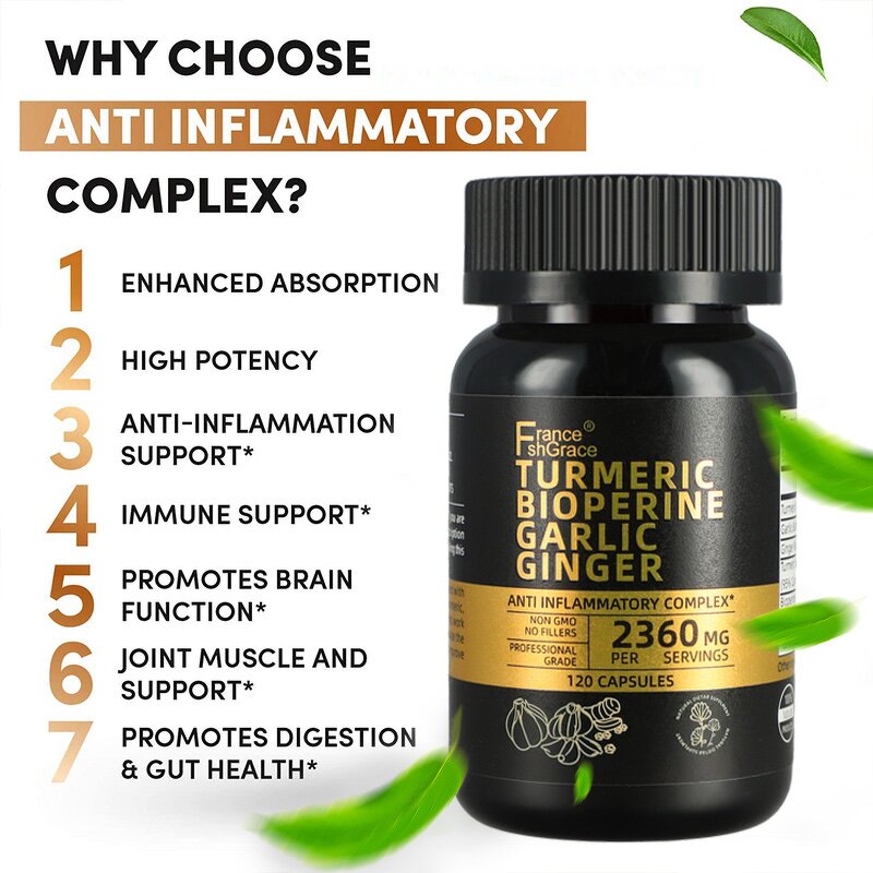 Turmeric Curcumin Capsules - Organic Complex Joint Health Support Supplement