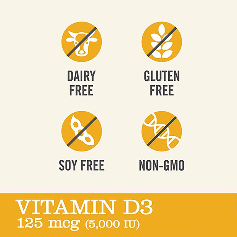 Vitamin D3 Softgels - 360 Count Bone Teeth Heart Immune Support Non-GMO