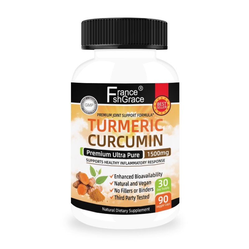 Turmeric Curcumin Capsules - 1500mg Black Pepper High Absorption Non GMO