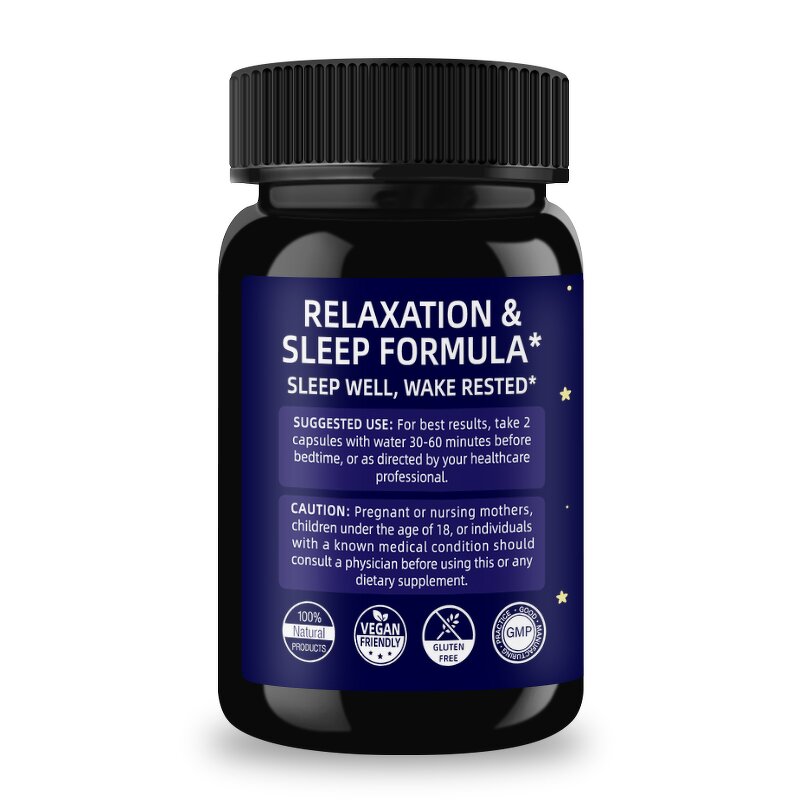 Sleep Aid Supplement - Melatonin Magnesium Glycinate L Theanine GABA Ashwagandha
