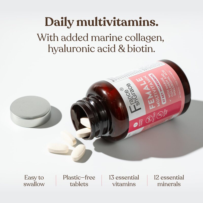 Women Multivitamin Tablets - Marine Collagen Hyaluronic Acid Immunity Support