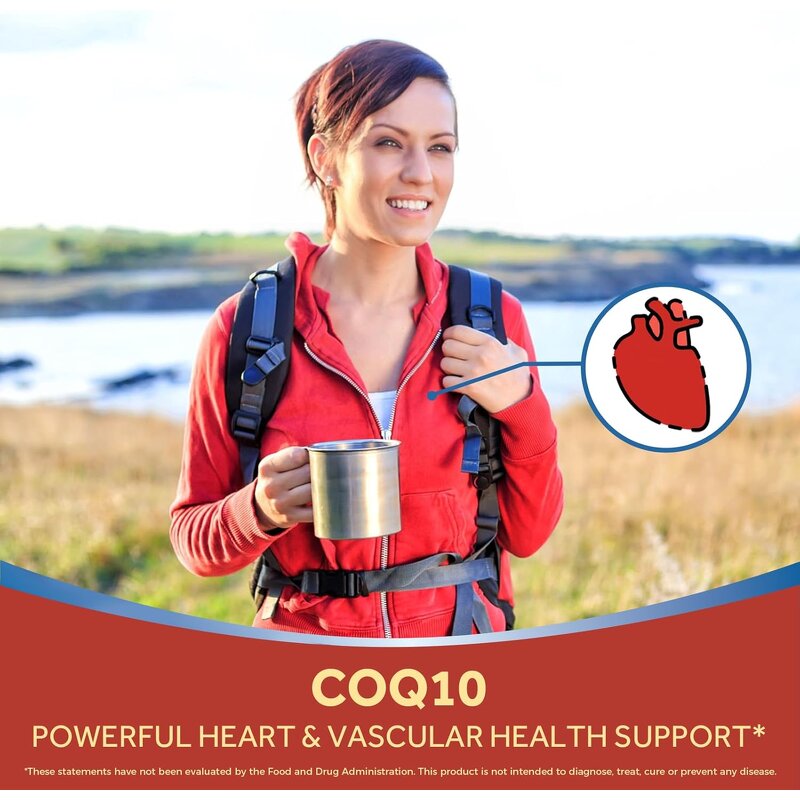 CoQ10 Softgels - 240 Count Heart Function Support Supplement for Women Men