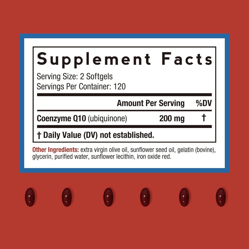 CoQ10 Softgels - Custom Label 240 Count Heart Function Support Plant Extracts