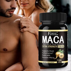 Peruvian Maca Root Capsules - Premium 120 Count Supplement for Men and Women