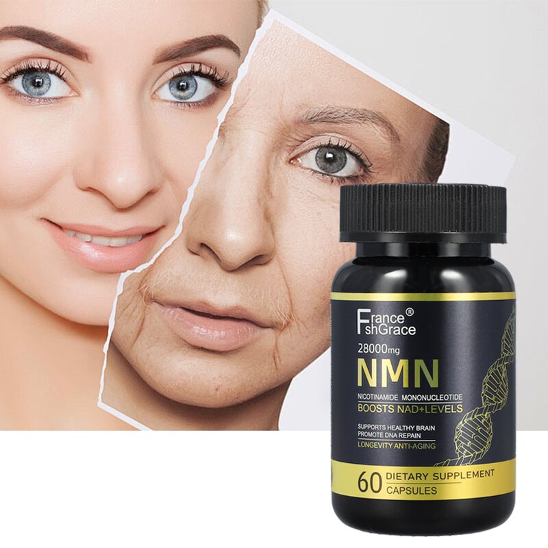 NMN Capsules - 28000mg 60 Count Beta Nicotinamide Anti-Aging Supplement