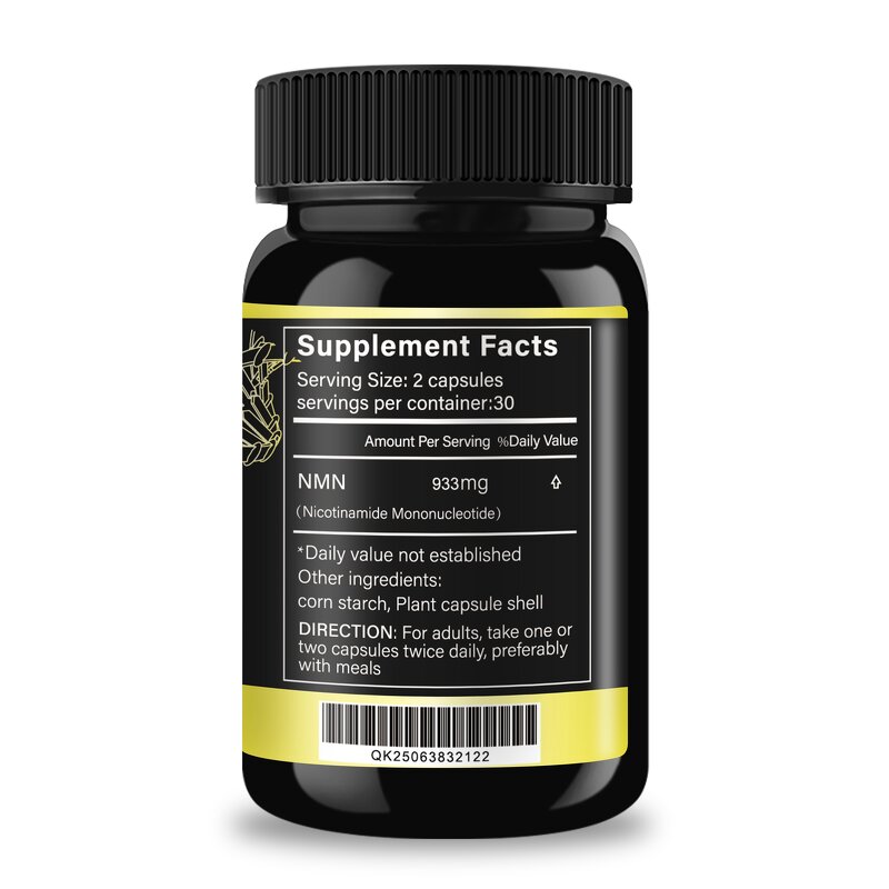 NMN Capsules - 28000mg 60 Count Beta Nicotinamide Anti-Aging Supplement
