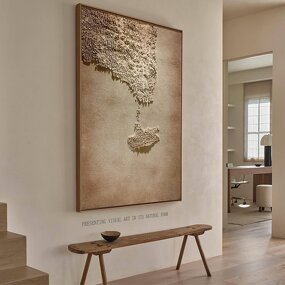 Abstract Wall Art Manufacturer - Wholesale Customized Wabi Sabi Home Canvas with 3D Texture Hand Painted