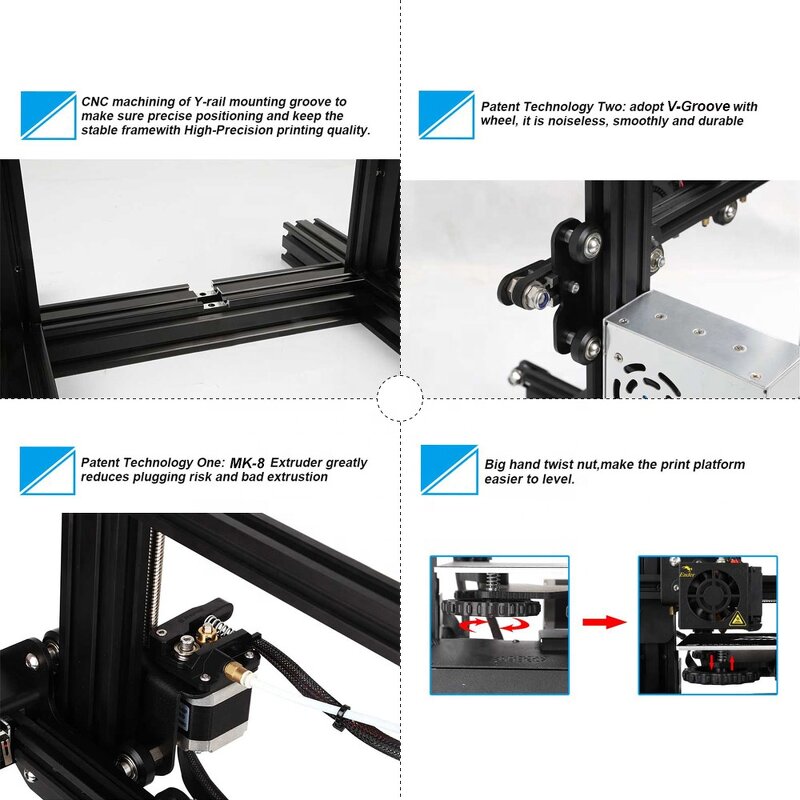 3D Printer Manufacturer - Ender-3 DIY Kit Large Size Mini with Resume Power Failure Feature 1-Year Warranty