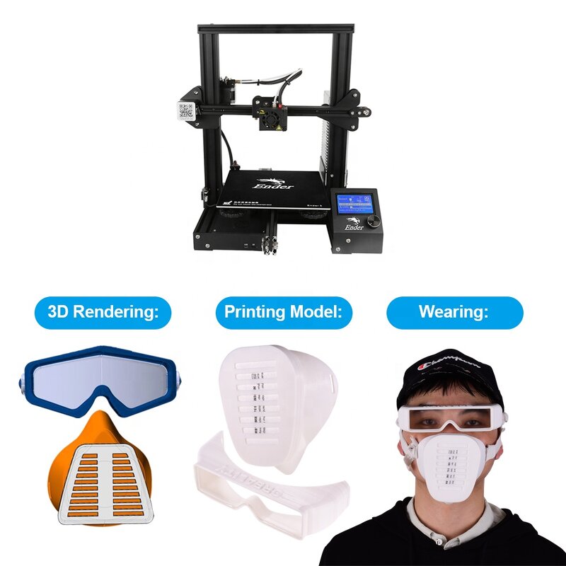 3D Printer Manufacturer - Ender-3 DIY Kit Large Size Mini with Resume Power Failure Feature 1-Year Warranty
