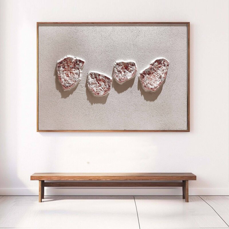 Abstract Wall Art Manufacturer - Wabi Sabi Hotel Contemporary 100% Handmade 3D Texture Gypsum Acrylic