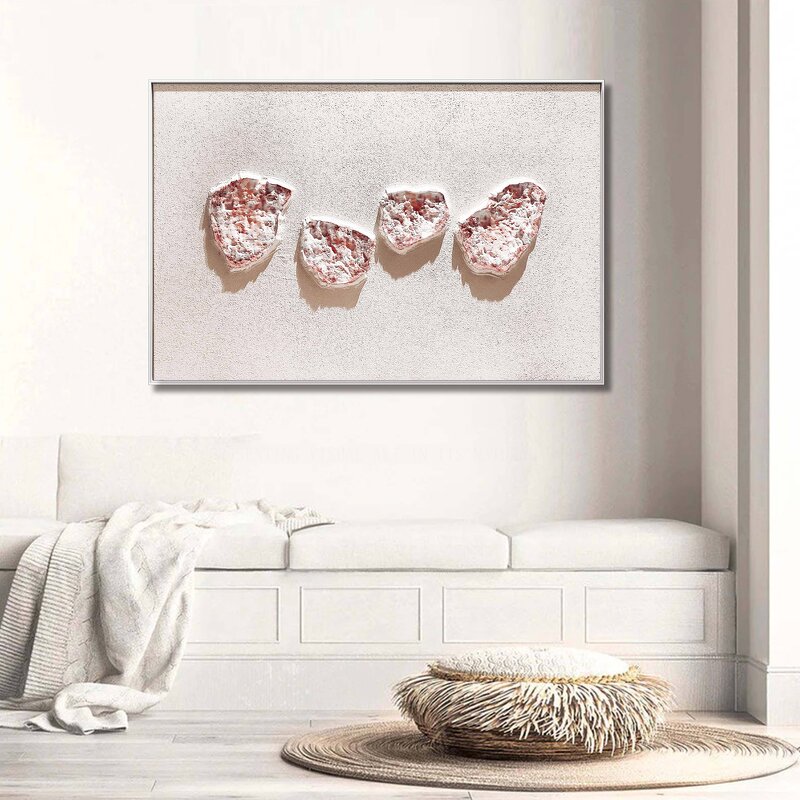 Abstract Wall Art Manufacturer - Wabi Sabi Hotel Contemporary 100% Handmade 3D Texture Gypsum Acrylic