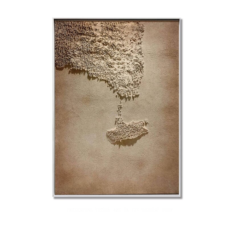 Abstract Wall Art Manufacturer - Wholesale Customized Wabi Sabi Home Canvas with 3D Texture Hand Painted