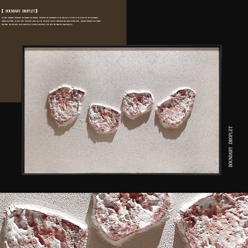 Abstract Wall Art Manufacturer - Wabi Sabi Hotel Contemporary 100% Handmade 3D Texture Gypsum Acrylic