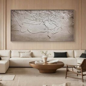 Canvas Wall Art Manufacturer - Modern Handmade Abstract Custom Oil Painting Wabi Sabi 3D Textured for Home Hotel