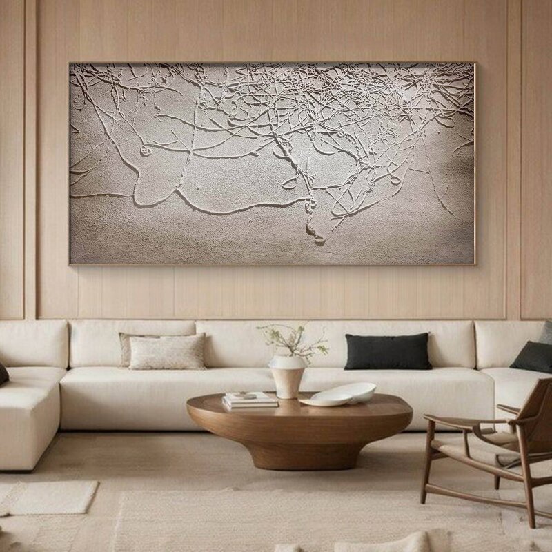 Canvas Wall Art Manufacturer - Modern Handmade Abstract Custom Oil Painting Wabi Sabi 3D Textured for Home Hotel