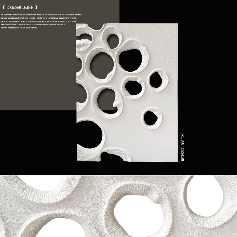Wall Art Manufacturer - Minimalist Abstract Handmade Gypsum Acrylic White Modern 3D Unique Housewarming Gift