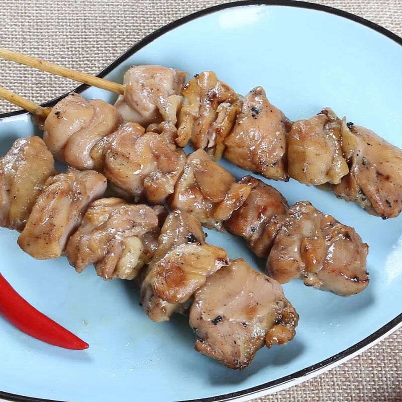 Chicken Yakitori Skewers Manufacturer - 30g Frozen Thigh with Charcoal Grilled Flavor
